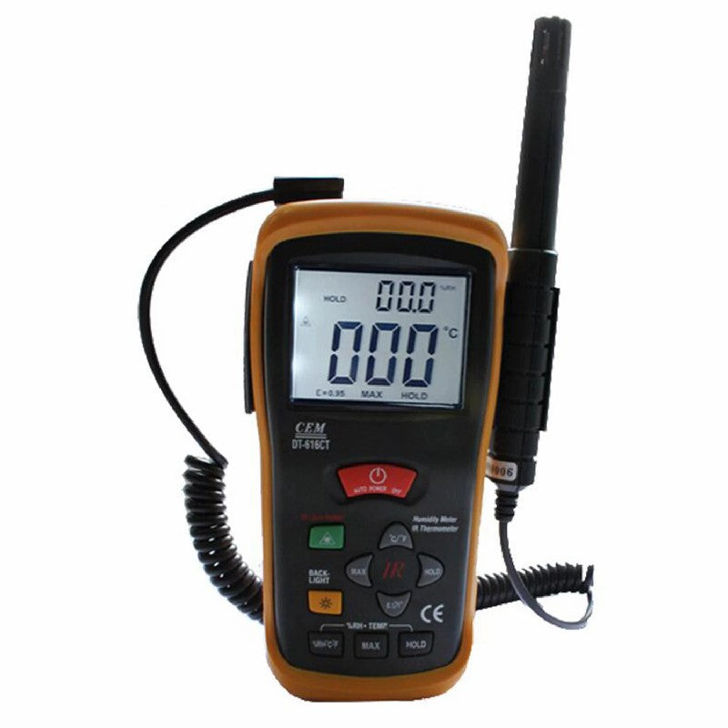 CEM DT-616CT High Precision Temperature & Humidity Tester with Infrared Temperatureand Humidity Meter Industrial Use Hand-held CEM DT-616CT High Precision Temperature & Humidity Tester with Infrared Temperatureand Humidity Meter Industrial Use Hand-held